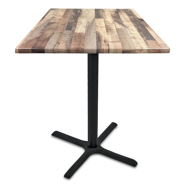 42" Tall In/Outdoor All-Season Table, 36" x 36" Square Rustic Top